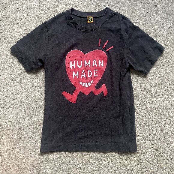 Rare Vintage Human Made Running Heart Dark Brown Tee - Picture 2 of 6